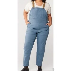 REI Womens Overalls Blue Cotton Blend Workwear Size 16 Petite